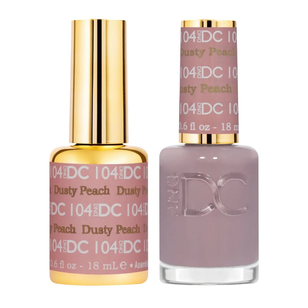 DND DC Gel Nail Polish Duo - 104 Dusty Peach - DTK Nail Supply