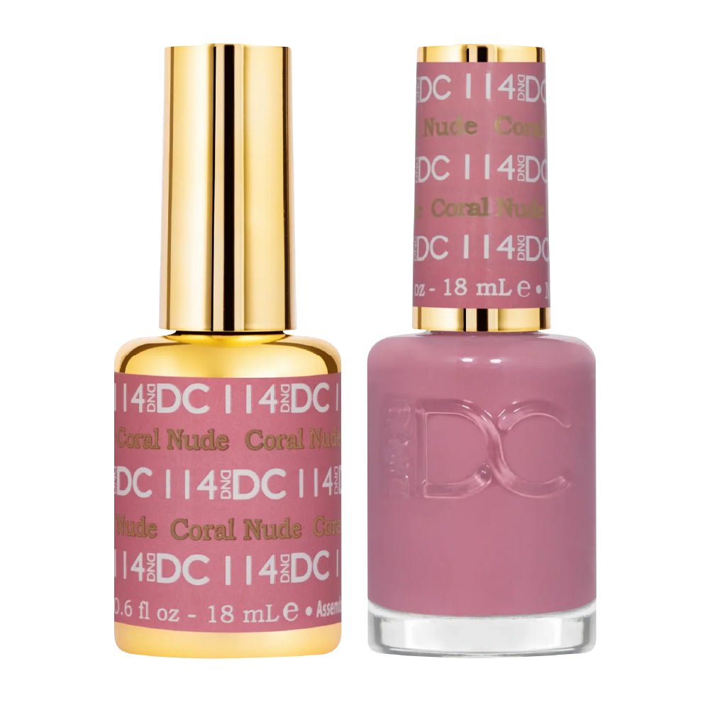 DND DC Gel Nail Polish Duo - 114 Coral Nude - DTK Nail Supply