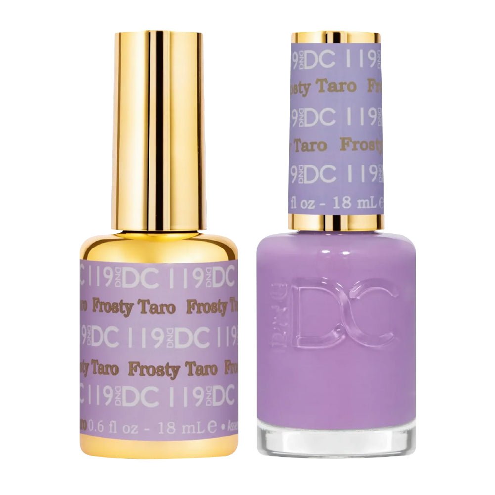 DND DC Gel Nail Polish Duo - 119 Frosty Taro - DTK Nail Supply