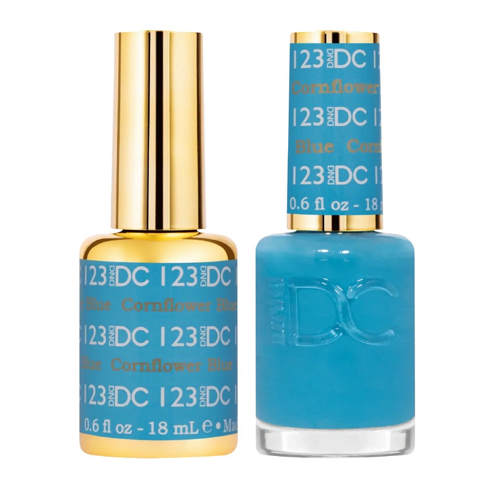 DND DC Gel Nail Polish Duo - 123 Cornflower Blue - DTK Nail Supply