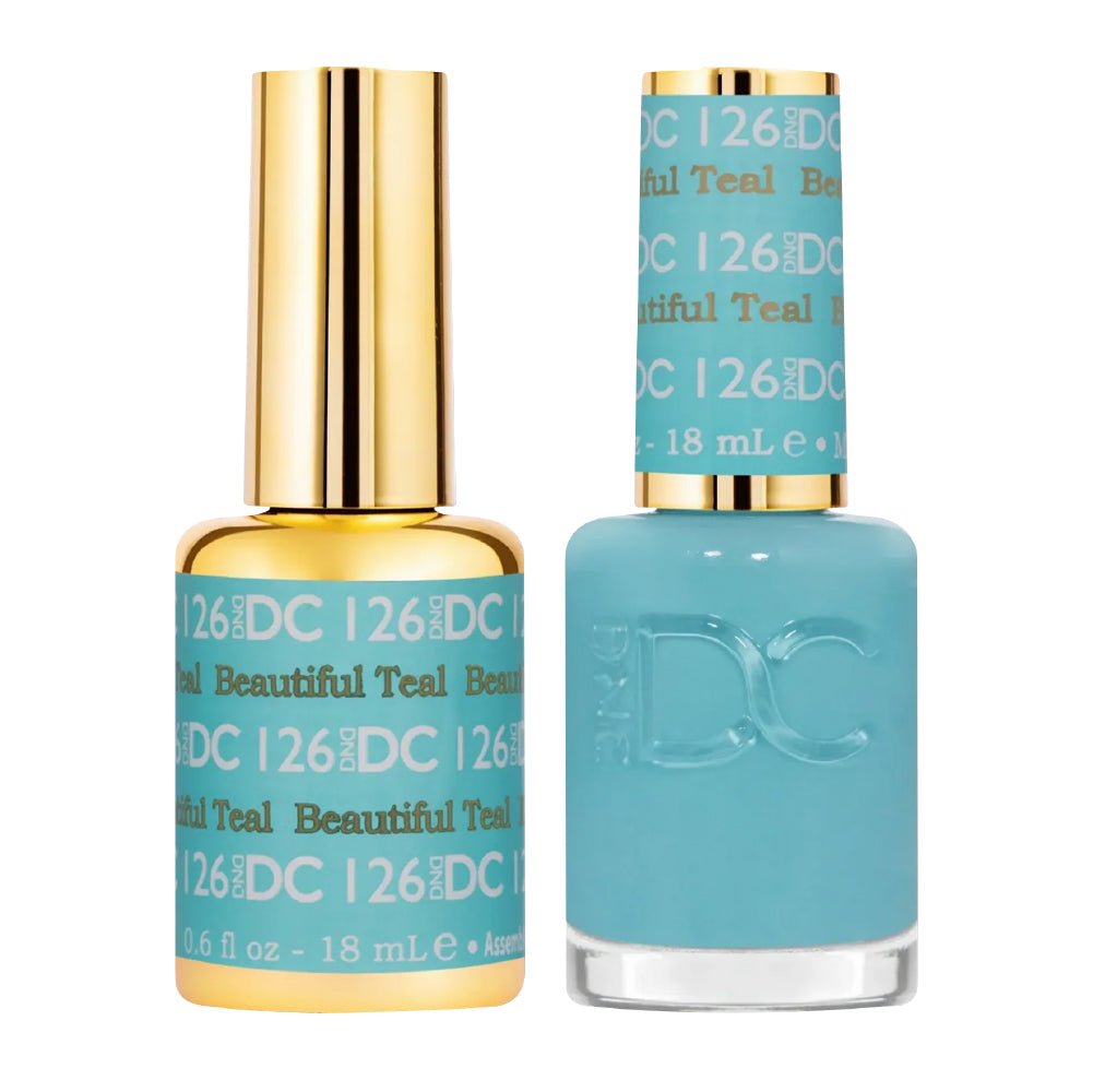 DND DC Gel Nail Polish Duo - 126 Beautiful Teal - DTK Nail Supply