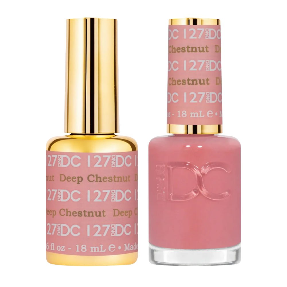 DND DC Gel Nail Polish Duo - 127 Deep Chestnut - DTK Nail Supply