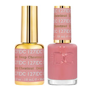 DND DC Gel Nail Polish Duo - 127 Deep Chestnut - DTK Nail Supply
