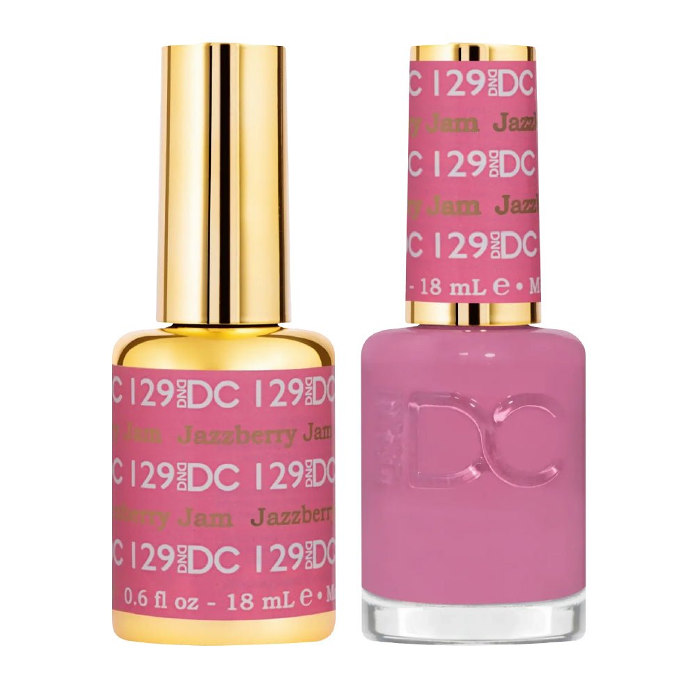 DND DC Gel Nail Polish Duo - 129 Jazzberry Jam - DTK Nail Supply