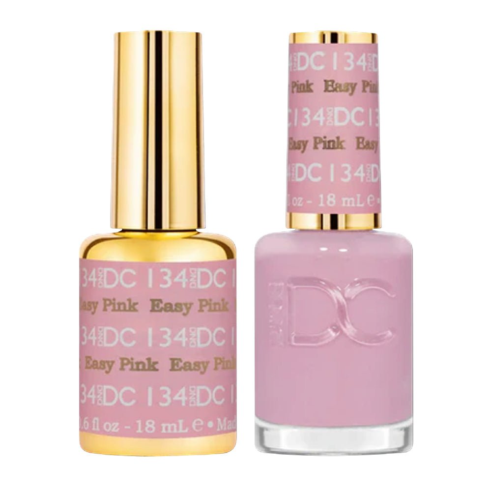 DND DC Gel Nail Polish Duo - 134 Easy Pink - DTK Nail Supply