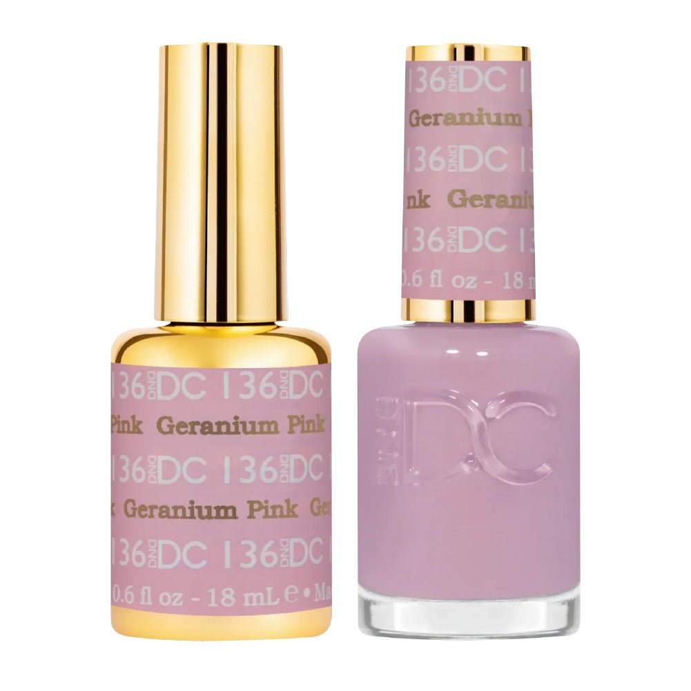 DND DC Gel Nail Polish Duo - 136 Geranium Pink - DTK Nail Supply