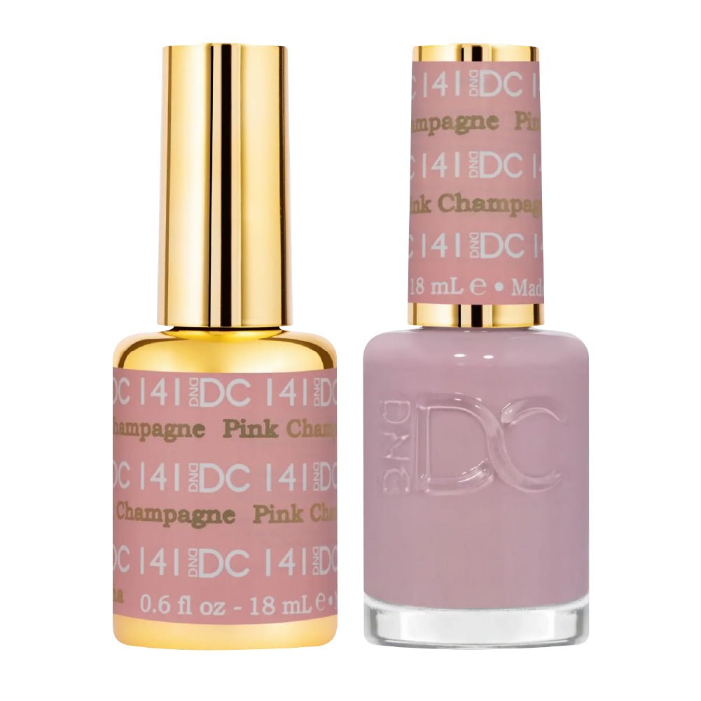 DND DC Gel Nail Polish Duo - 141 Pink Champagne - DTK Nail Supply