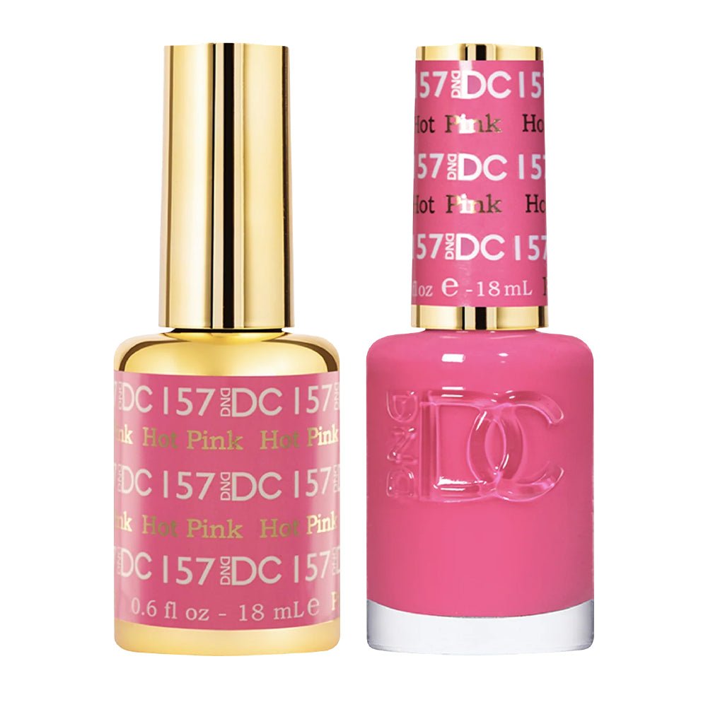 DND DC Gel Nail Polish Duo - 157 Hot Pink - DTK Nail Supply