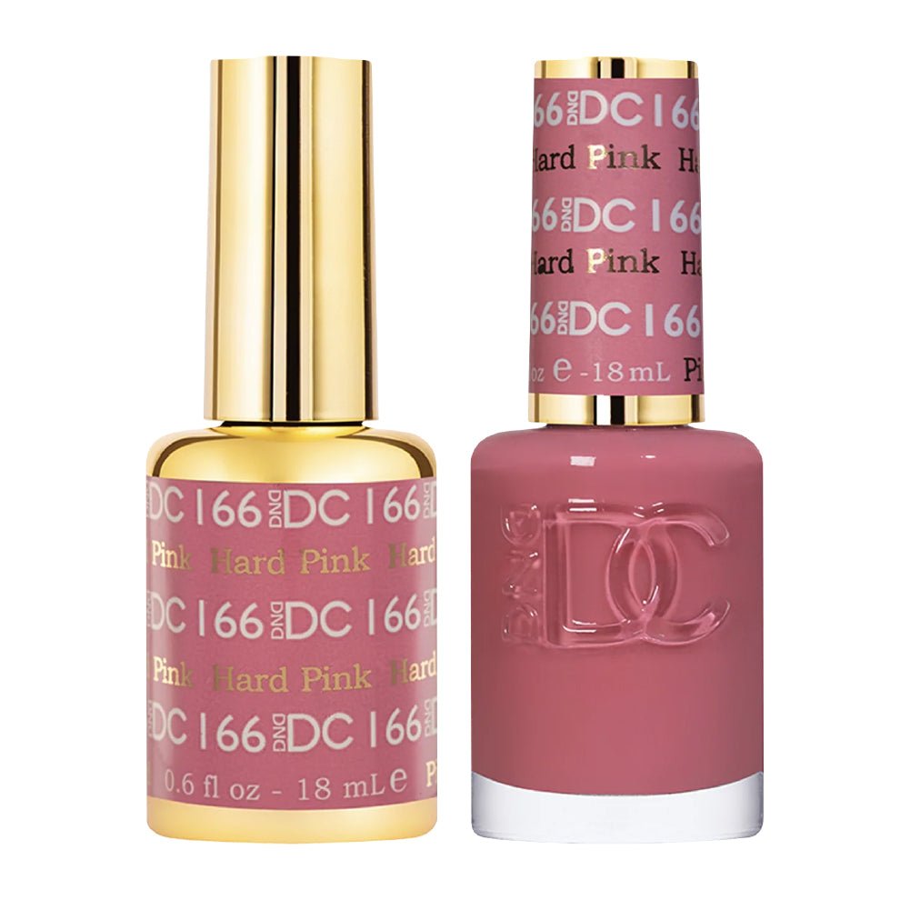 DND DC Gel Nail Polish Duo - 166 Hard Pink - DTK Nail Supply