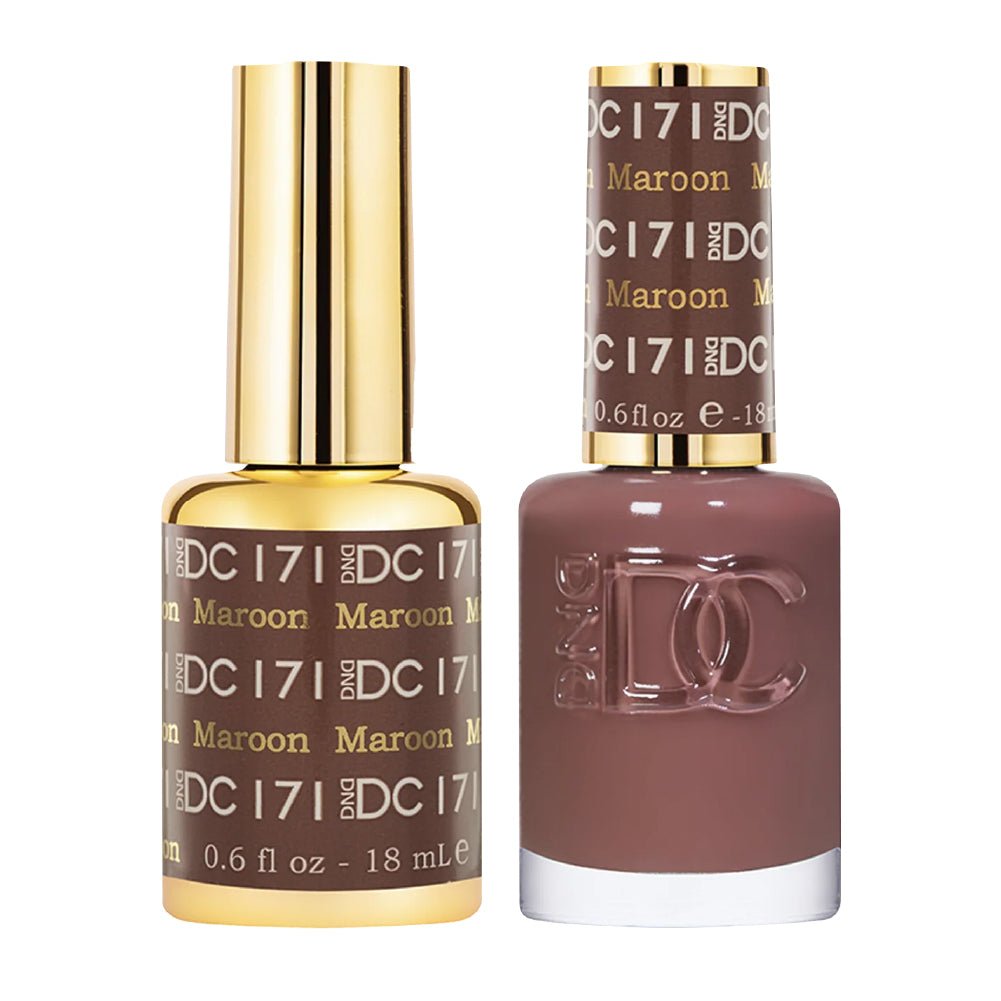 DND DC Gel Nail Polish Duo - 171 Maroon - DTK Nail Supply