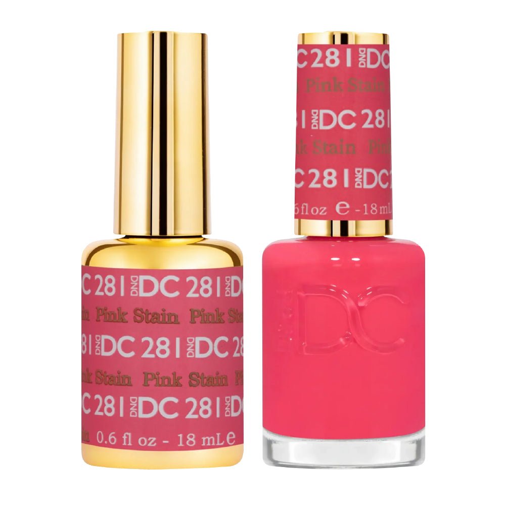 DND DC Gel Polish - 281 Pink Stain - DTK Nail Supply