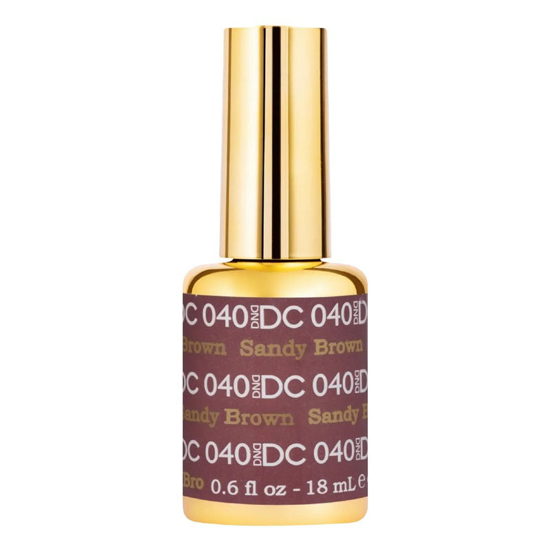 DND DC Gel Polish - 040 Sandy Brown - DTK Nail Supply