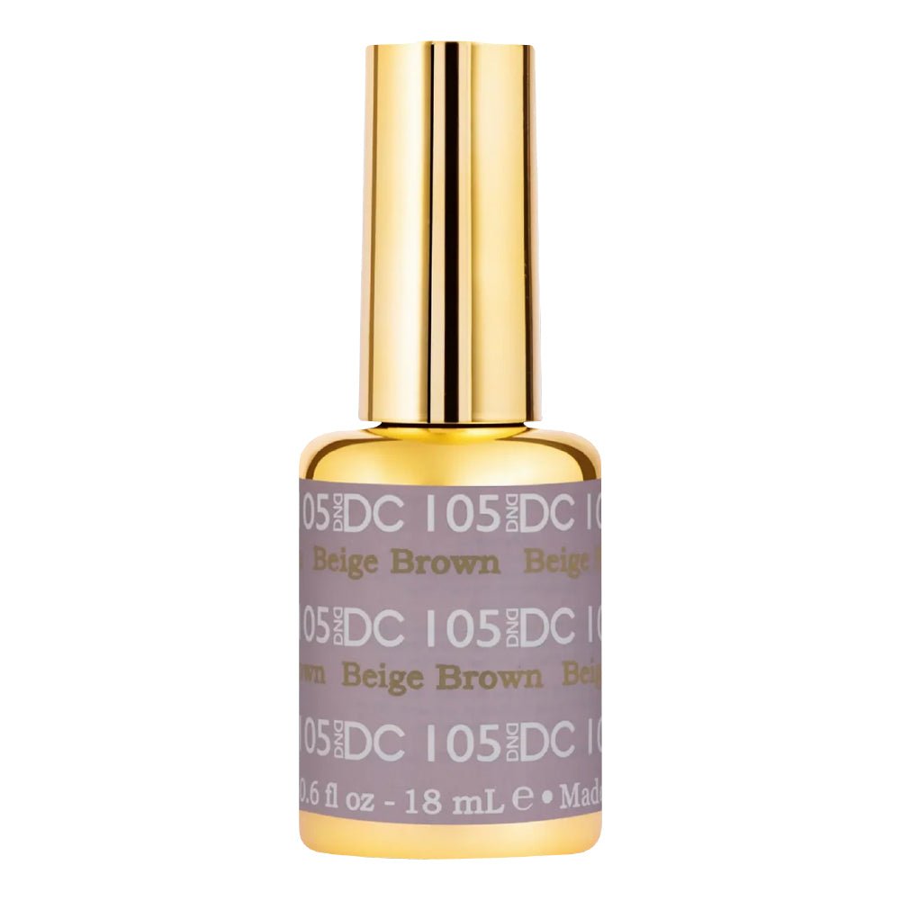 DND DC Gel Polish - 105 Beige Brown - DTK Nail Supply