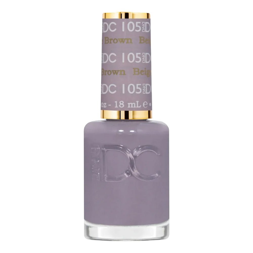 DND DC Gel Polish - 105 Beige Brown - DTK Nail Supply