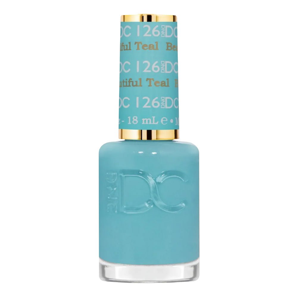 DND DC Gel Polish - 126 Beautiful Teal - DTK Nail Supply
