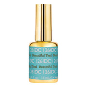 DND DC Gel Polish - 126 Beautiful Teal - DTK Nail Supply
