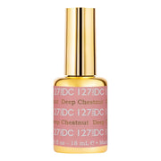 DND DC Gel Polish - 127 Deep Chestnut - DTK Nail Supply