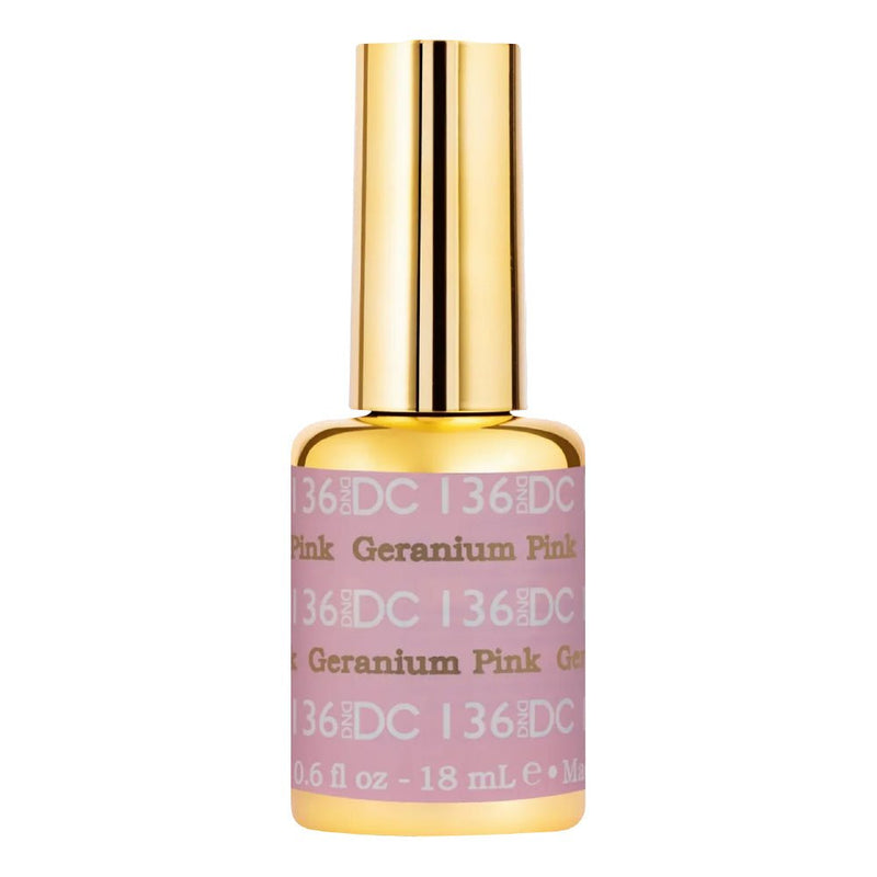 DND DC Gel Polish - 136 Geranium Pink - DTK Nail Supply