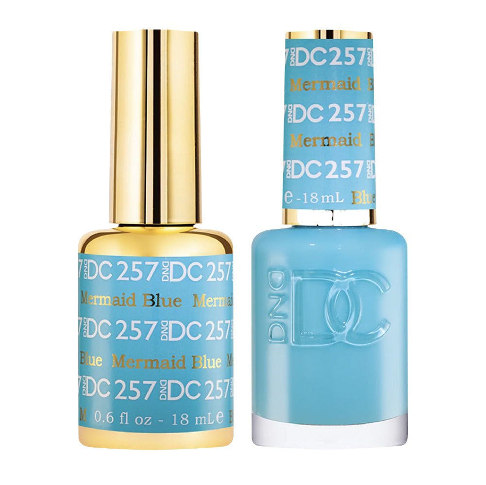 DND DC Gel Polish - 257 Mermaid Blue - DTK Nail Supply