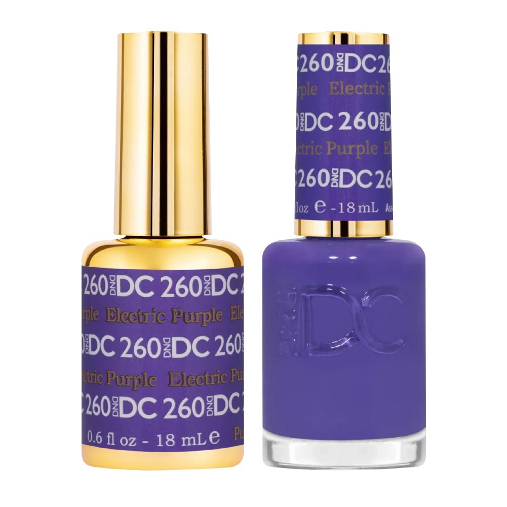 DND DC Gel Polish - 260 Electric Purple - DTK Nail Supply
