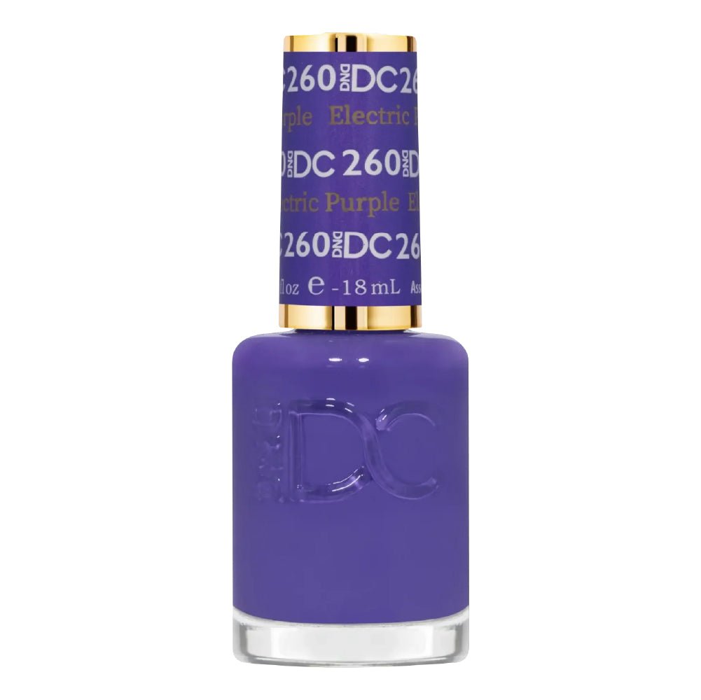 DND DC Gel Polish - 260 Electric Purple - DTK Nail Supply