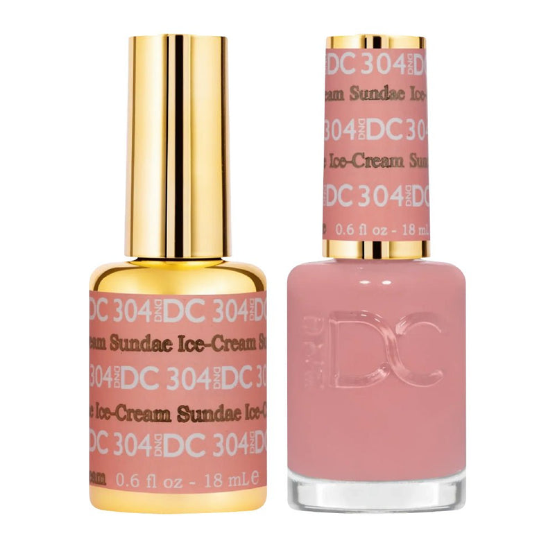 DND DC Gel Polish - 304 Coral Ice - Cream Sundae - DTK Nail Supply