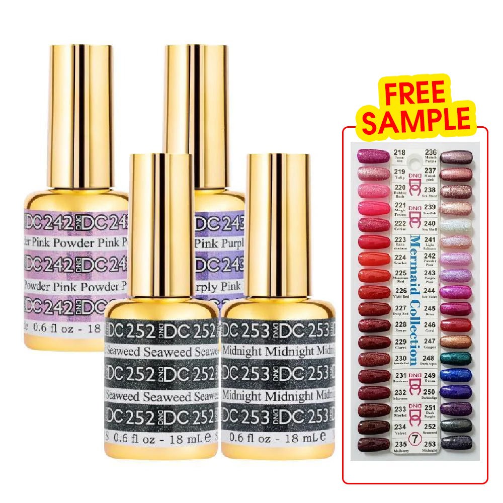 DND DC Mermaid Gel Collection - Set of 36 gel colors - DTK Nail Supply