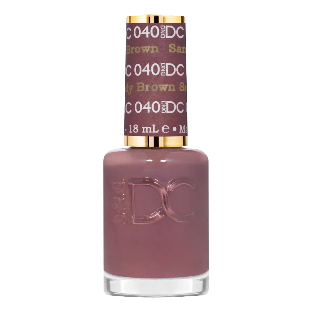 DND DC Nail Lacquer - 040 Sandy Brown - DTK Nail Supply