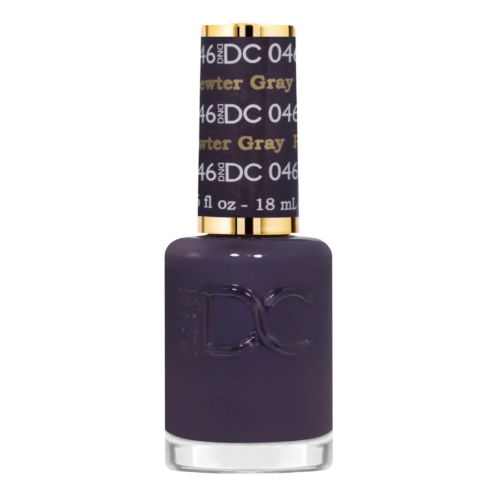 DND DC Nail Lacquer - 046 Pewter Gray - DTK Nail Supply