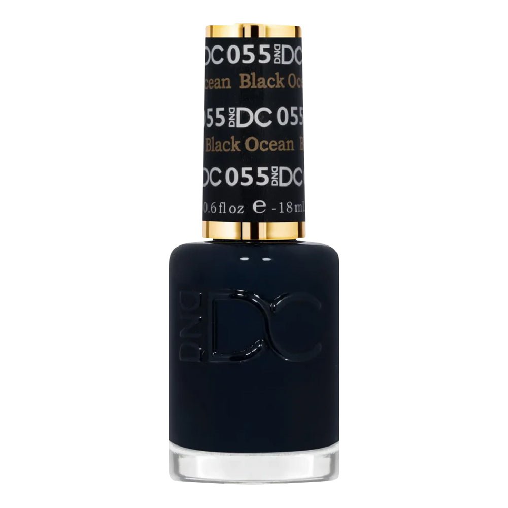 DND DC Nail Lacquer - 055 Black Ocean - DTK Nail Supply