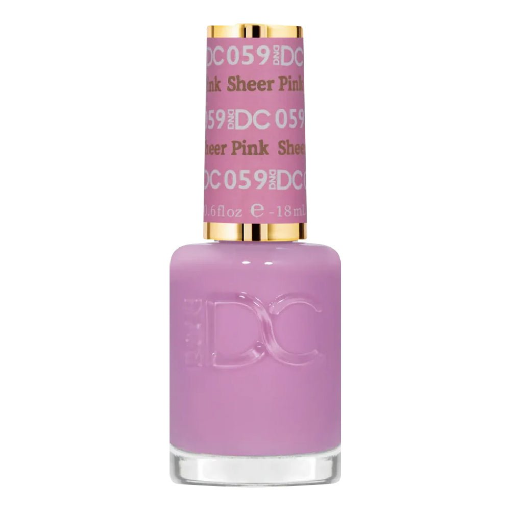 DND DC Nail Lacquer - 059 Sheer Pink - DTK Nail Supply