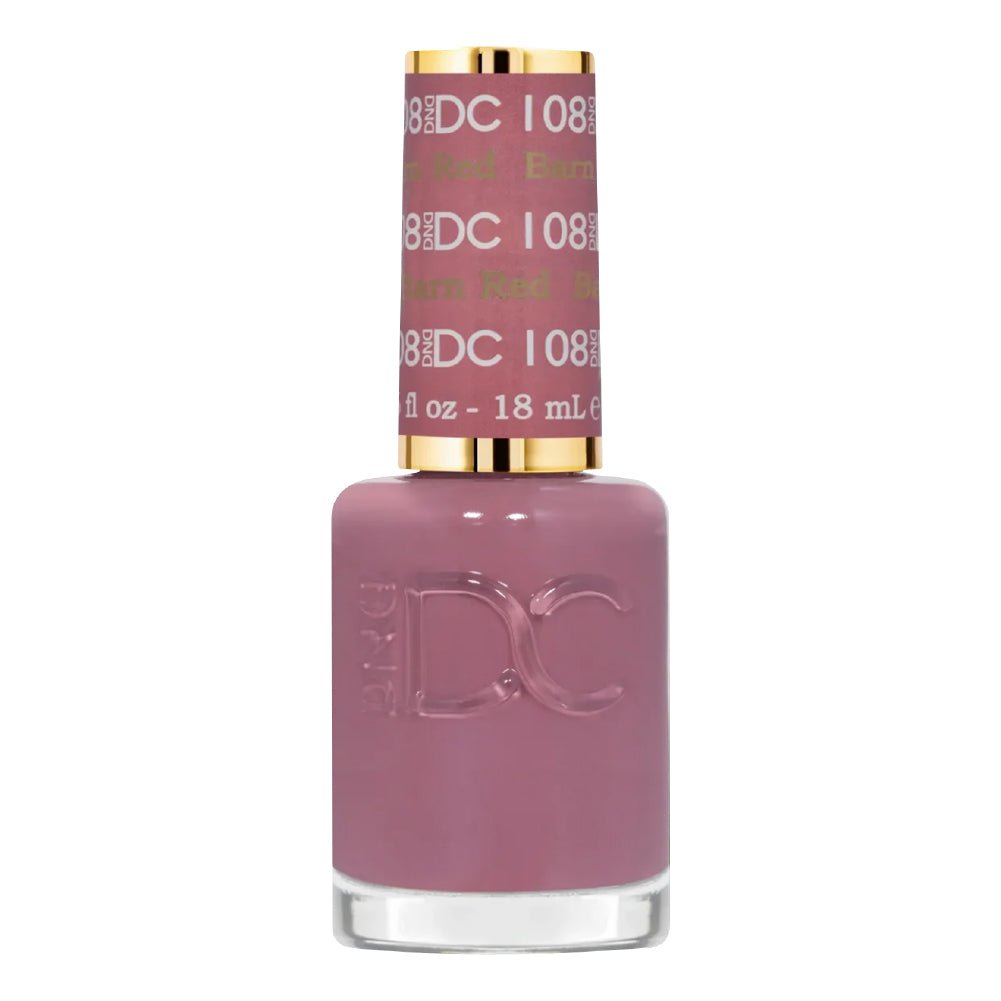 DND DC Nail Lacquer - 108 Barn Red - DTK Nail Supply
