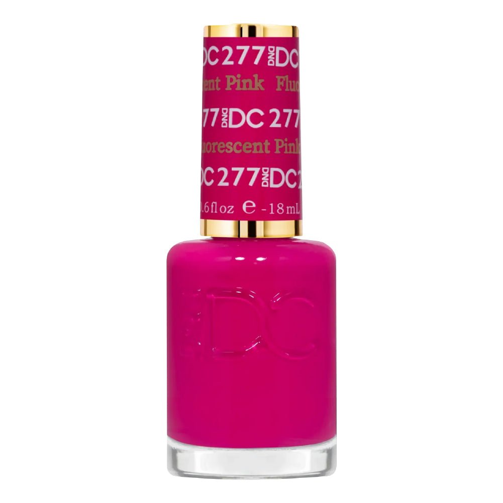 DND DC Nail Lacquer - 277 Fluorescent Pink - DTK Nail Supply
