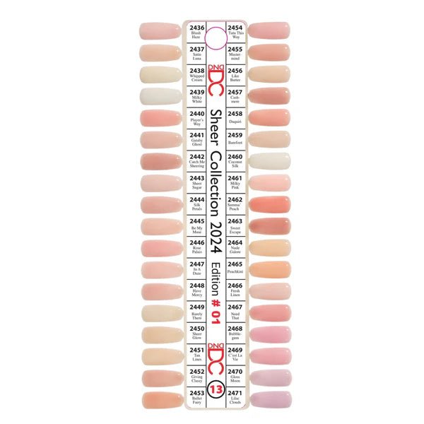 DND DC Part 13 Gel Polish - Set of 29 Colors Sheer Collection - DTK Nail Supply