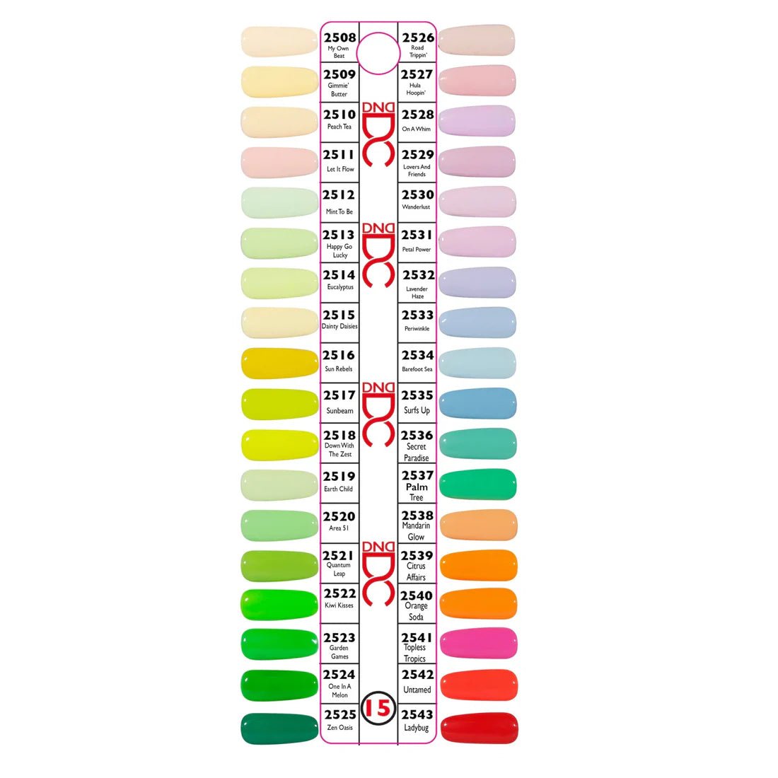 DND DC Part 15 Gel Polish - Set of 35 Free Spirit Collection - DTK Nail Supply