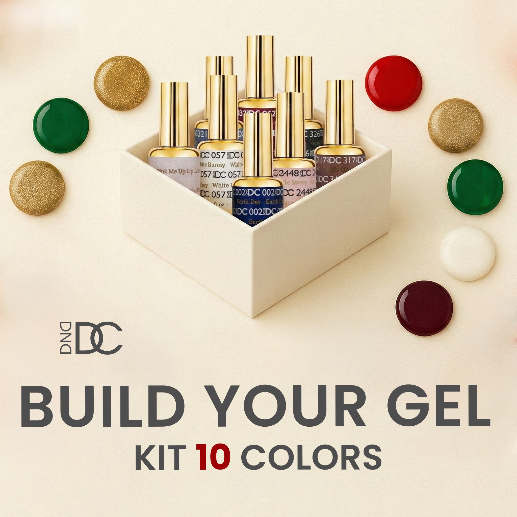 DND DC Set Gel Polish - Build Your Own 10 Gel Kit, FREE 1 Cuticle Revitalizer Oil - DTK Nail Supply