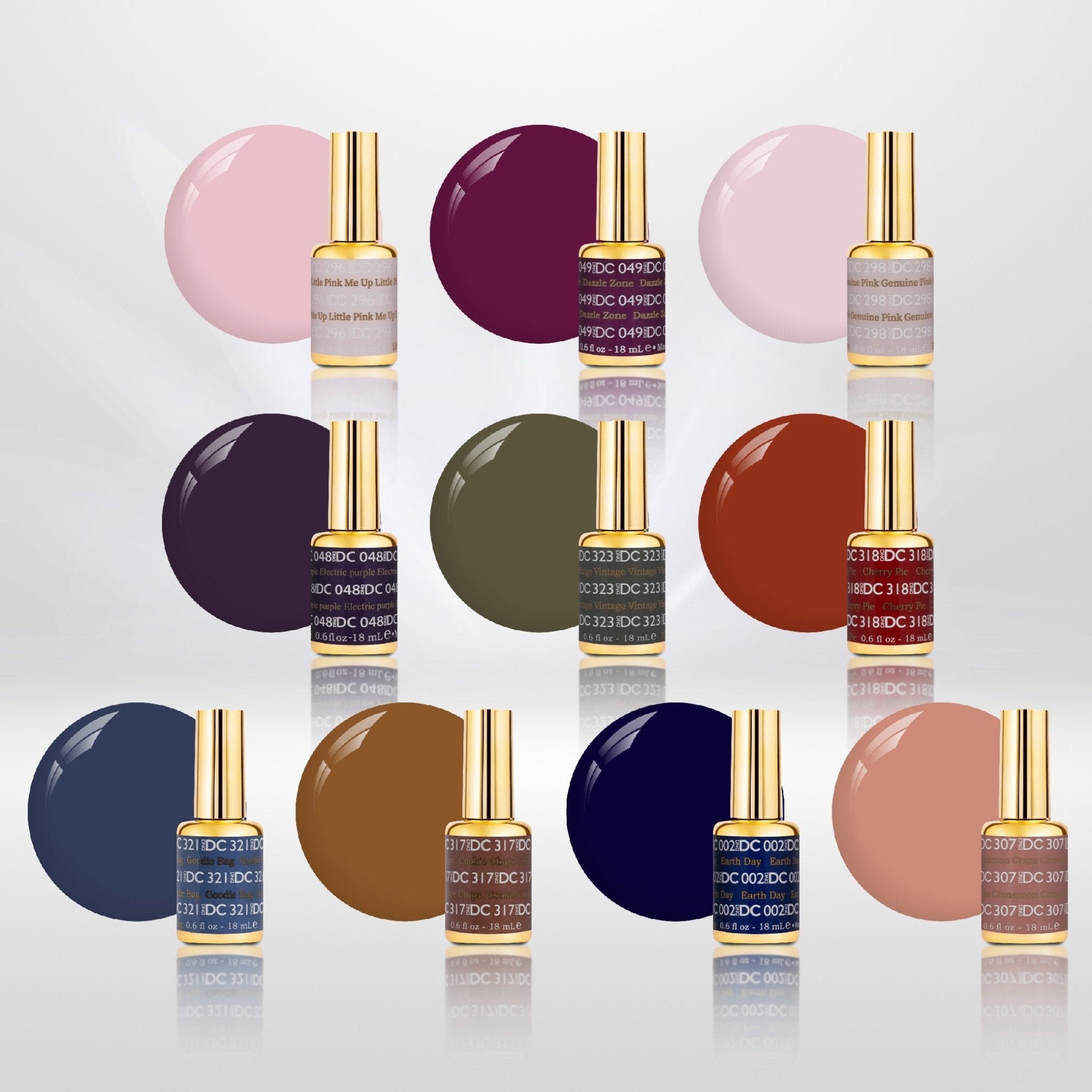 DND DC Set Gel Polish - Build Your Own 10 Gels Kit - DTK Nail Supply