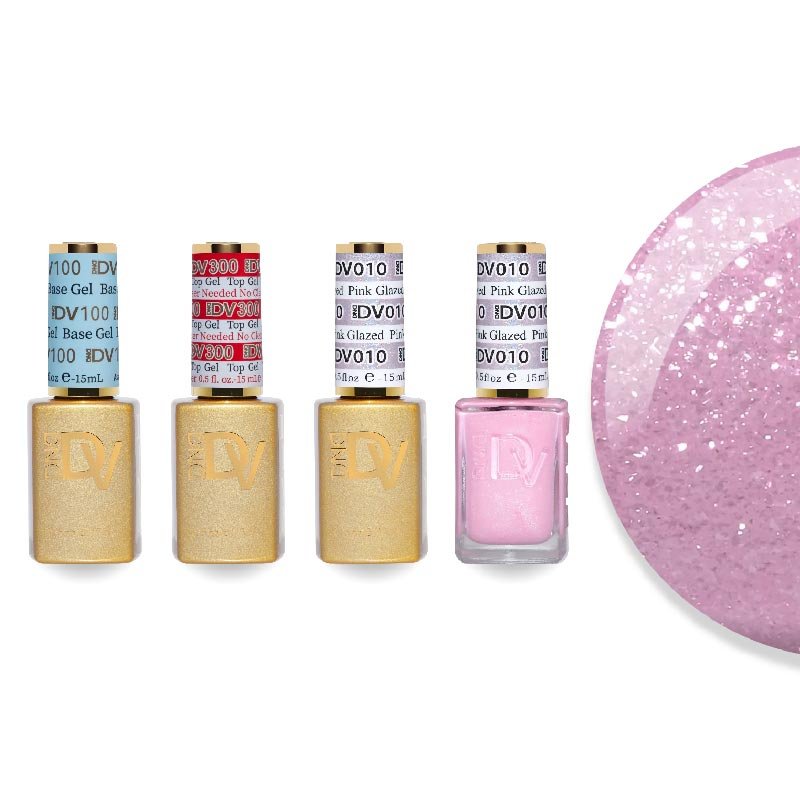 DND Diva Gel & Lacquer Combo - Base Top Gel & 010 Pink Glazed - DTK Nail Supply