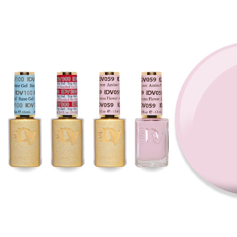 DND Diva Gel & Lacquer Combo - Base Top Gel & 059 Azalea Flower - DTK Nail Supply