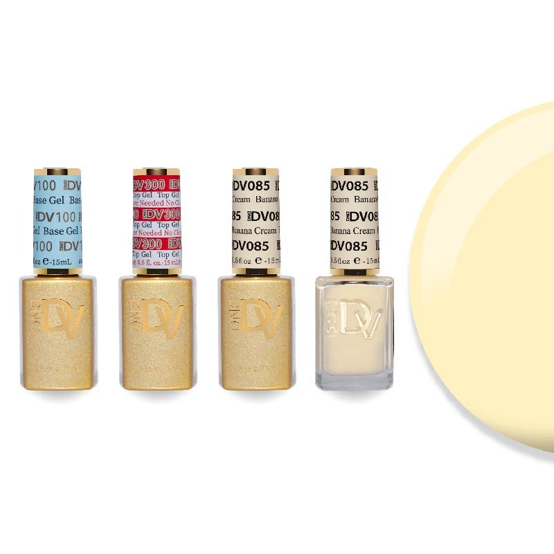 DND Diva Gel & Lacquer Combo - Base Top Gel & 085 Banana Cream - DTK Nail Supply