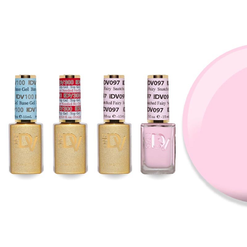 DND Diva Gel & Lacquer Combo - Base Top Gel & 097 Snatched Fairy - DTK Nail Supply
