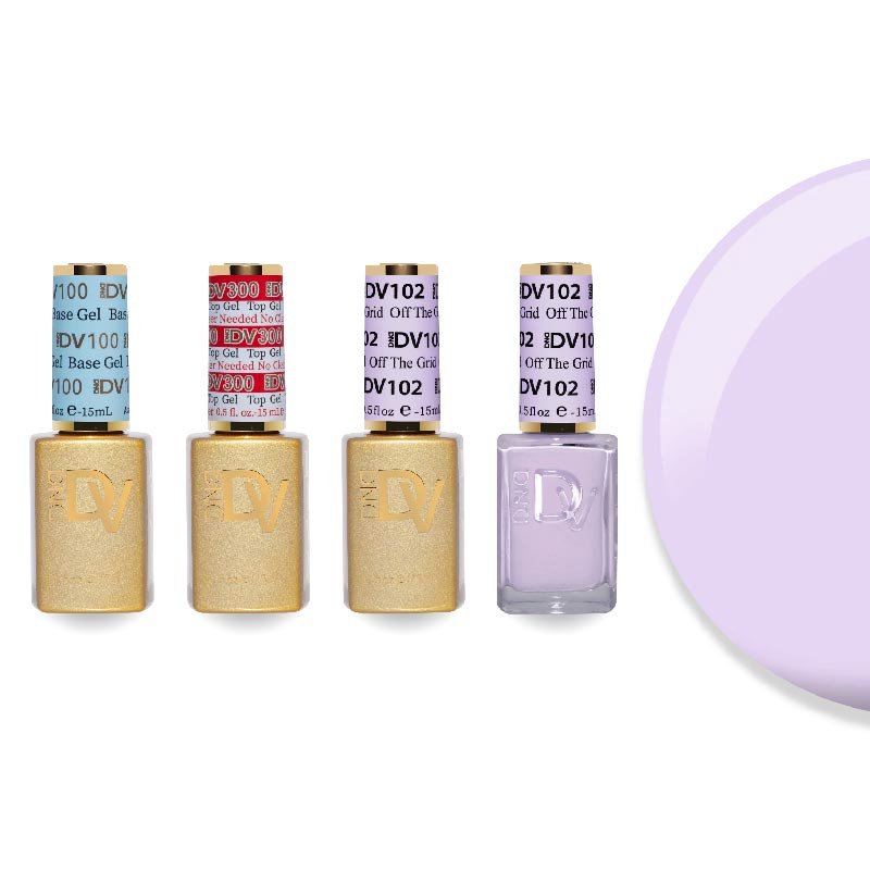 DND Diva Gel & Lacquer Combo - Base Top Gel & 102 Off The Grid - DTK Nail Supply