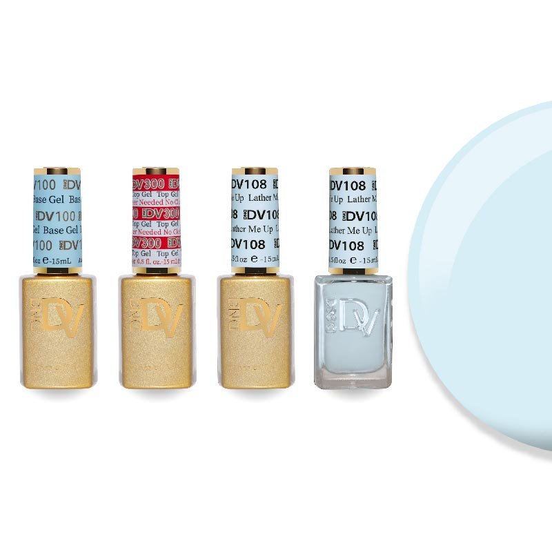 DND Diva Gel & Lacquer Combo - Base Top Gel & 108 Lather Me Up - DTK Nail Supply