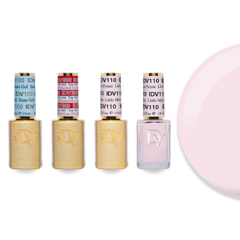 DND Diva Gel & Lacquer Combo - Base Top Gel & 110 Little Miss Pointe - DTK Nail Supply