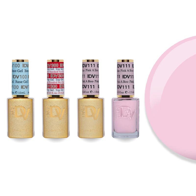 DND Diva Gel & Lacquer Combo - Base Top Gel & 111 Pink A Boo - DTK Nail Supply