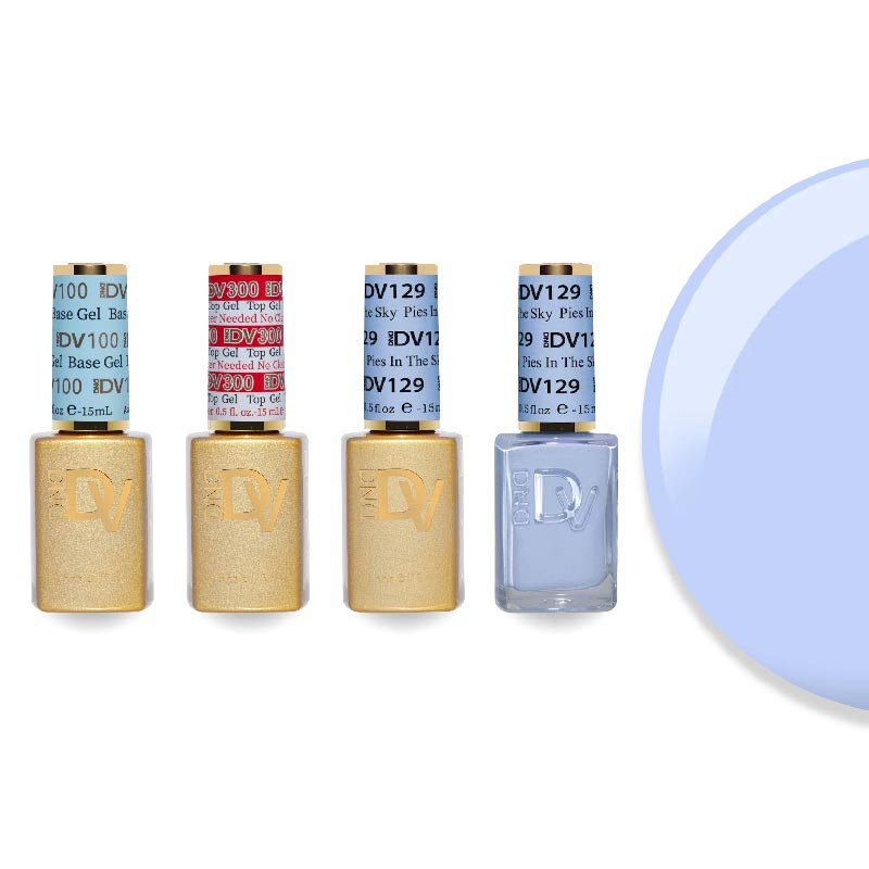 DND Diva Gel & Lacquer Combo - Base Top Gel & 129 Pies in the Sky - DTK Nail Supply