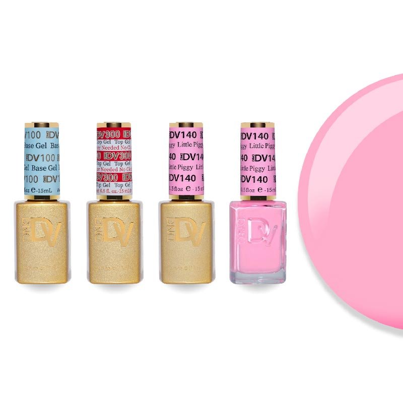 DND Diva Gel & Lacquer Combo - Base Top Gel & 140 Little Piggy - DTK Nail Supply
