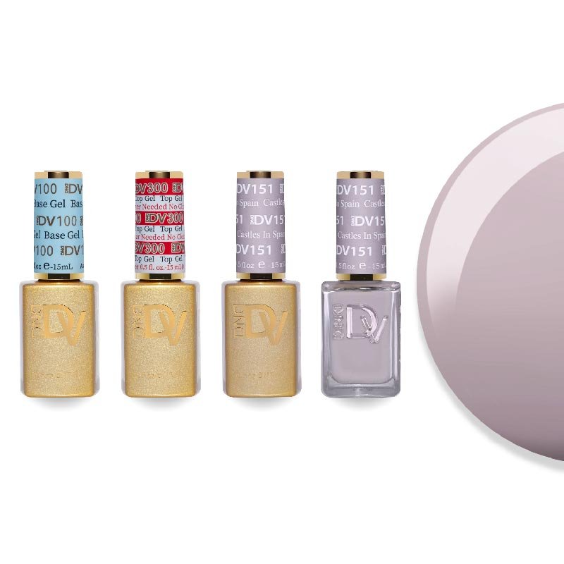 DND Diva Gel & Lacquer Combo - Base Top Gel & 151 Castles In Spain - DTK Nail Supply