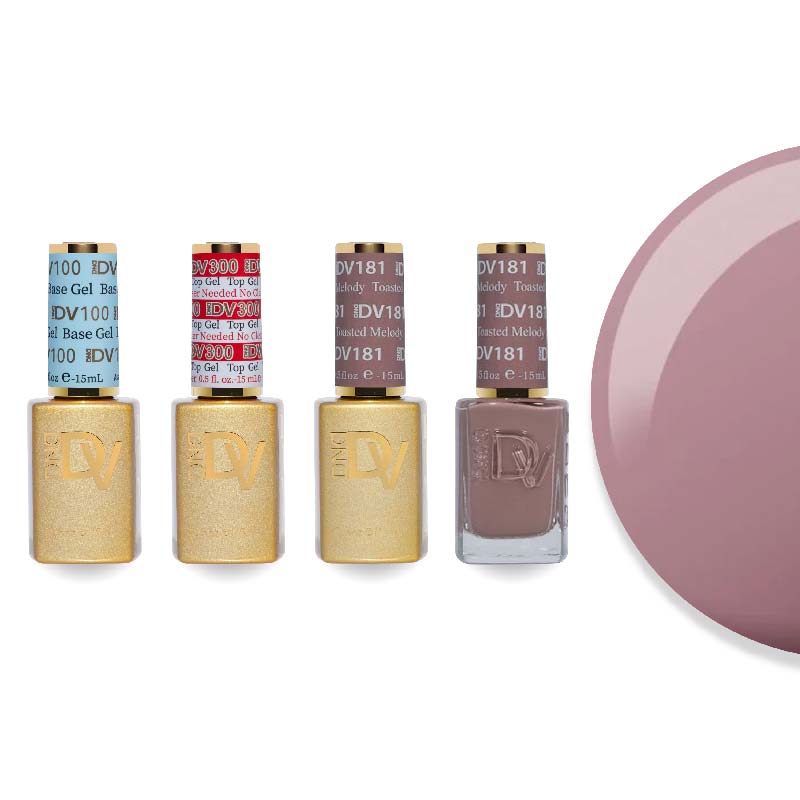 DND Diva Gel & Lacquer Combo - Base Top Gel & 181 Toasted Melody - DTK Nail Supply