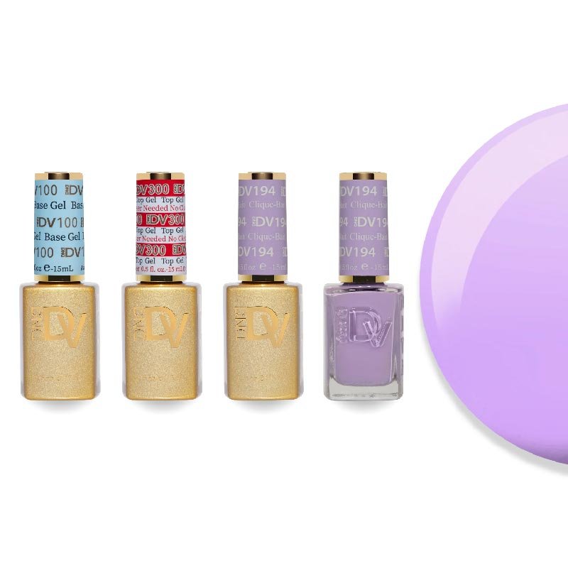 DND Diva Gel & Lacquer Combo - Base Top Gel & 194 Clique - Bait - DTK Nail Supply
